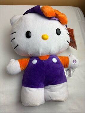 Hello Kitty Purple & Orange Plush Doll by Sanrio dancing and singing hello kitty